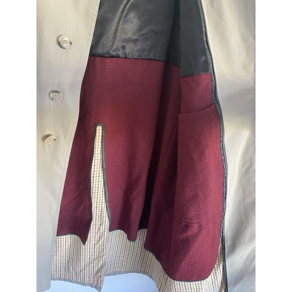 Vintage London Fog Trench Coat Mens 42 R Warm Removable Lining Beige - Picture 5 of 7